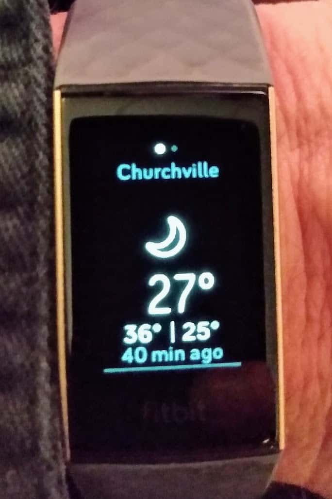 how to get the weather on fitbit charge 3